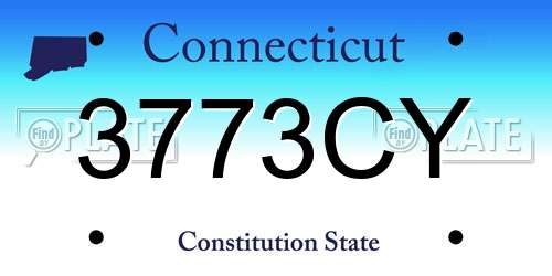 3773CY Connecticut License Plate