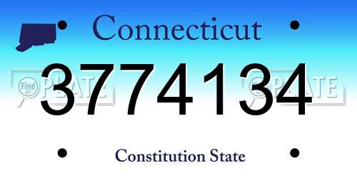 3774134 Connecticut License Plate