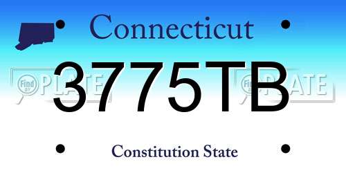 3775TB Connecticut License Plate