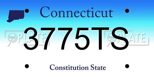 3775TS Connecticut License Plate