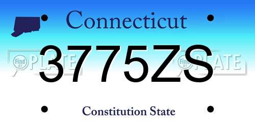 3775ZS Connecticut License Plate