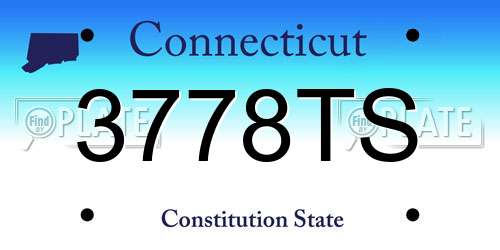 3778TS Connecticut License Plate