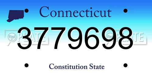 3779698 Connecticut License Plate