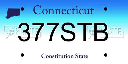 377STB Connecticut License Plate