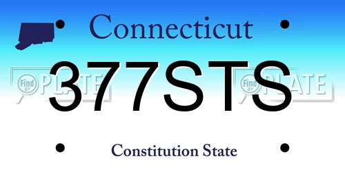 377STS Connecticut License Plate