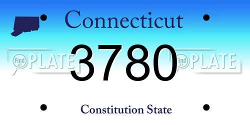 3780 Connecticut License Plate