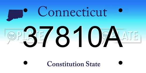 37810A Connecticut License Plate