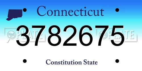 3782675 Connecticut License Plate
