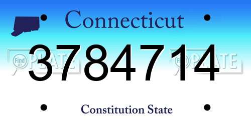 3784714 Connecticut License Plate