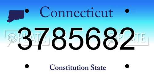 3785682 Connecticut License Plate