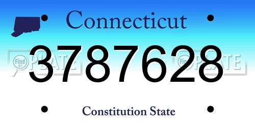 3787628 Connecticut License Plate