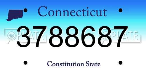 3788687 Connecticut License Plate
