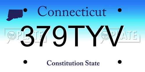379TYV Connecticut License Plate
