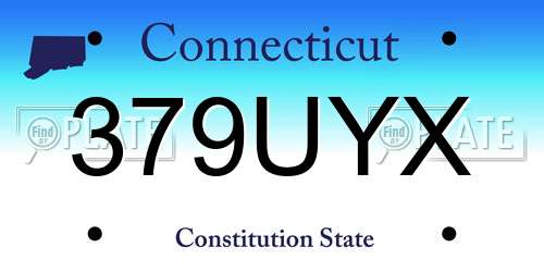 379UYX Connecticut License Plate