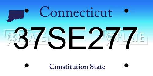 37SE277 Connecticut License Plate