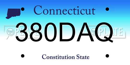 380DAQ Connecticut License Plate