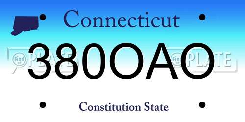 380OAO Connecticut License Plate