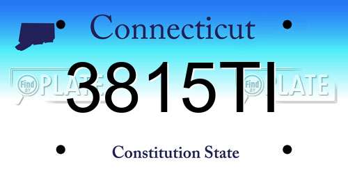 3815TI Connecticut License Plate