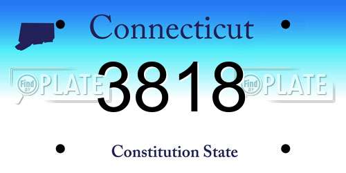 3818 Connecticut License Plate