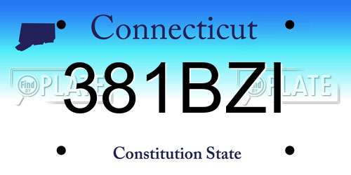 381BZI Connecticut License Plate