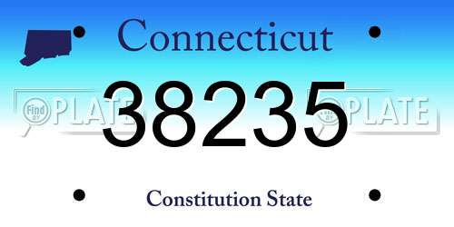 38235 Connecticut License Plate