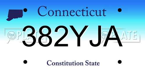 382YJA Connecticut License Plate