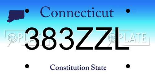 383ZZL Connecticut License Plate