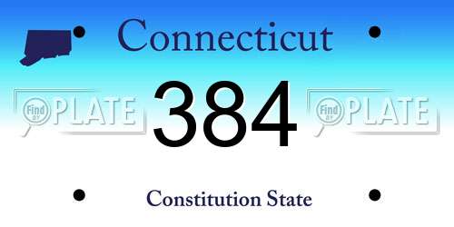 384 Connecticut License Plate