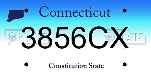 3856CX Connecticut License Plate