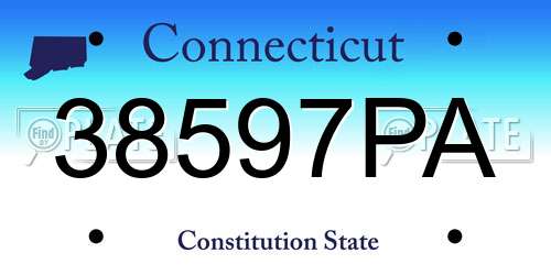 38597PA Connecticut License Plate