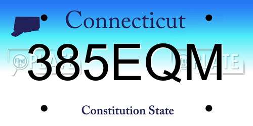 385EQM Connecticut License Plate