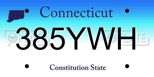 385YWH Connecticut License Plate