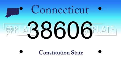 38606 Connecticut License Plate