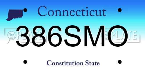 386SMO Connecticut License Plate