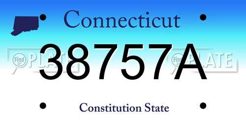 38757A Connecticut License Plate