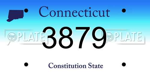 3879 Connecticut License Plate
