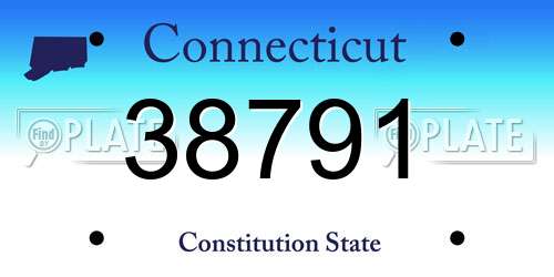 38791 Connecticut License Plate