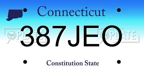 387JEO Connecticut License Plate