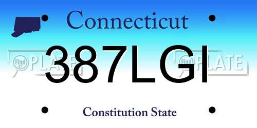 387LGI Connecticut License Plate