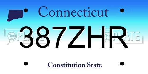 387ZHR Connecticut License Plate