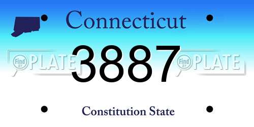 3887 Connecticut License Plate