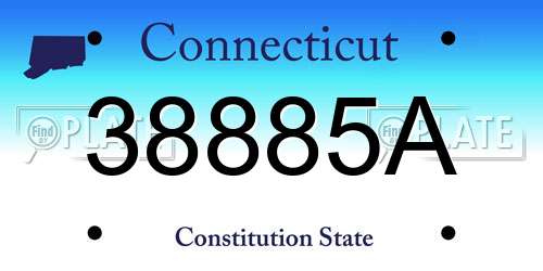 38885A Connecticut License Plate