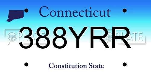 388YRR Connecticut License Plate