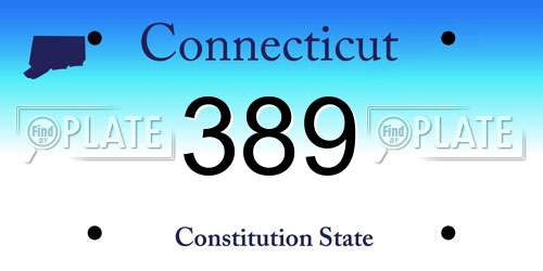 389 Connecticut License Plate