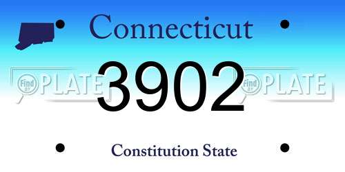 3902 Connecticut License Plate