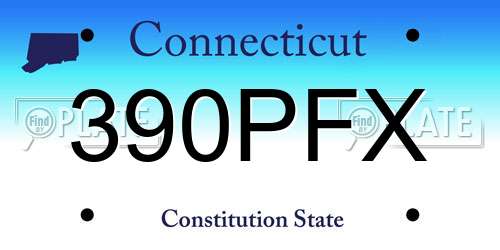 390PFX Connecticut License Plate