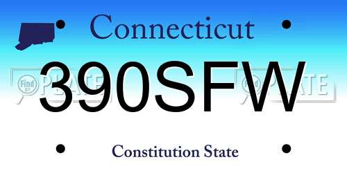 390SFW Connecticut License Plate