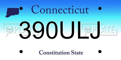 390ULJ Connecticut License Plate