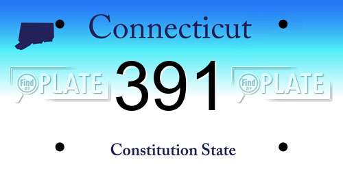 391 Connecticut License Plate