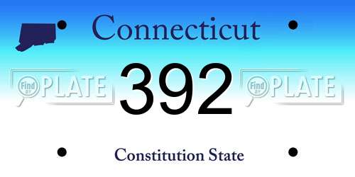 392 Connecticut License Plate